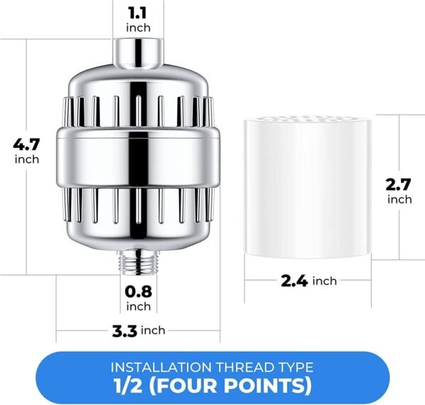 20-Stage Shower Filter for Hard Water – Built for Daily Shower Comfort, Enriched with Zinc to Promote Hair Growth & Reduce Hair Loss - Image 6