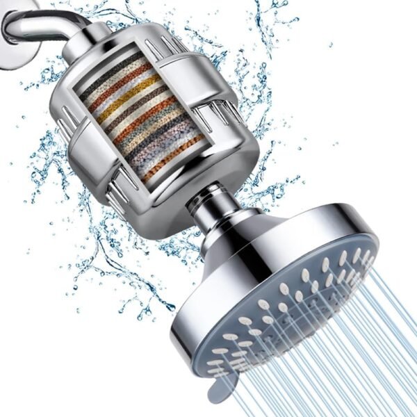 20-Stage Shower Filter for Hard Water – Built for Daily Shower Comfort, Enriched with Zinc to Promote Hair Growth & Reduce Hair Loss