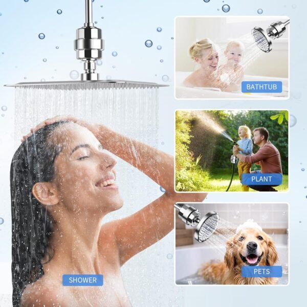20-Stage Shower Filter for Hard Water – Built for Daily Shower Comfort, Enriched with Zinc to Promote Hair Growth & Reduce Hair Loss - Image 2
